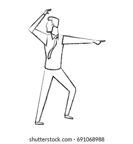 businessman successful gesturing pointing something