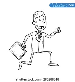 Businessman sucess, vector illustration.