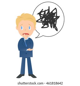 Businessman suffering