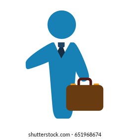 businessman with suit and briefcase