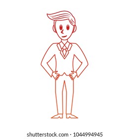 Businessman with suit cartoon