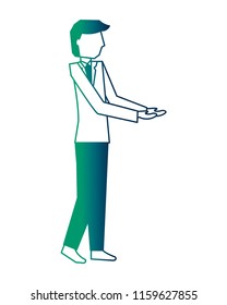 businessman in suit character manager