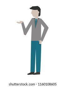 businessman in suit character manager
