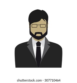 businessman in a suit flat design
