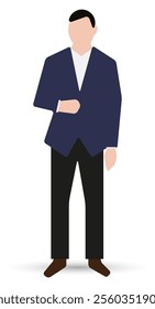 Businessman in a suit. Flat vector character isolated on white background.