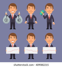 Businessman in Suit Holds Objects Part 4