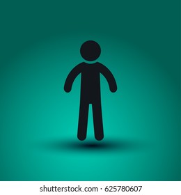 Businessman in suit, isolated vector silhouette