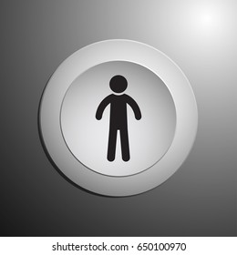 Businessman in suit, isolated vector silhouette