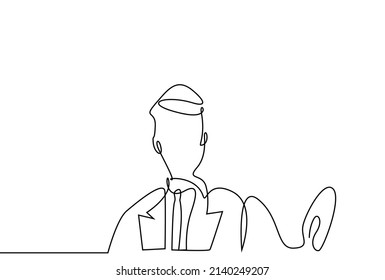 businessman in a suit making stop negative sign with his hand