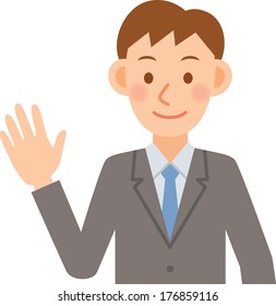 Businessman in a suit posing