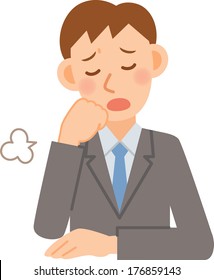 Businessman in a suit posing