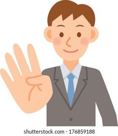Businessman in a suit posing