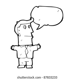 businessman in suit talking