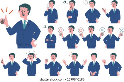 businessman suits man emotion gesture