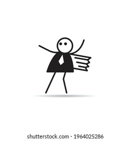 businessman super hero icon vector