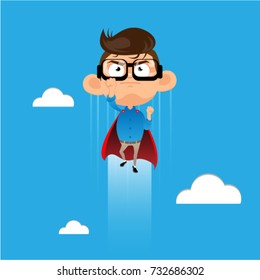 Businessman Super hero. Vector concept illustration.