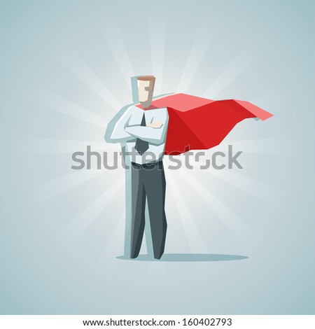 Businessman superhero