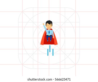 Businessman Superhero Icon