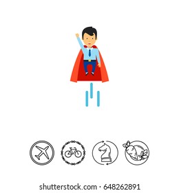 Businessman Superhero Icon