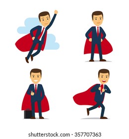 Businessman superhero vector