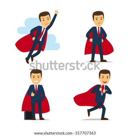 Businessman superhero vector