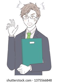 Businessman is surprised