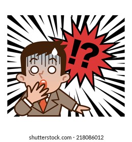 Businessman surprised