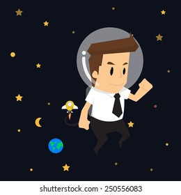 businessman survey cosmos.vector