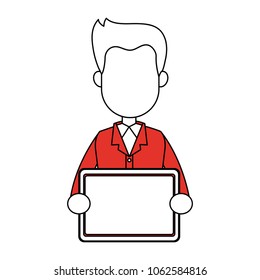 Businessman with tablet