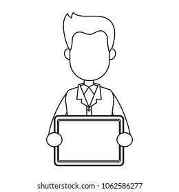 Businessman with tablet