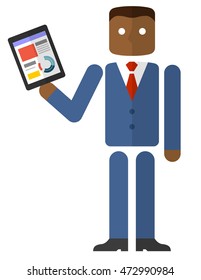 Businessman with a tablet