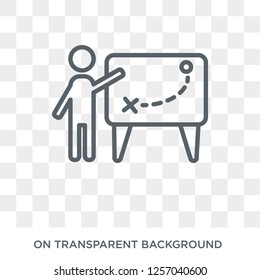 Businessman and tactics icon. Businessman and tactics design concept from Productivity collection. Simple element vector illustration on transparent background.