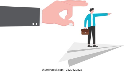 Businessman was taken out, business concept

