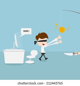 Businessman taking the bait.