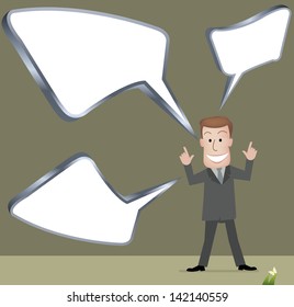businessman talk