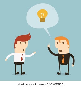 Businessman talk
