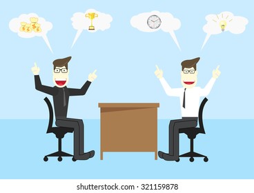 businessman talking about choice.