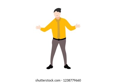 A businessman is talking - flat icon