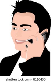 businessman talking on a mobile phone