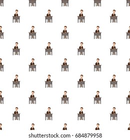 Businessman talking on phone pattern
