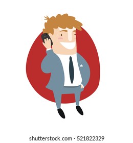 Businessman talking phone