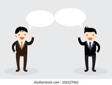 Businessman are talking together. Can write your message in the copy space