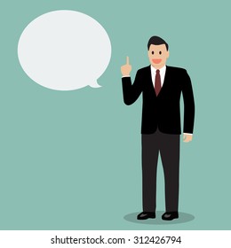 Businessman talking. Vector Illustration