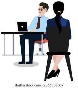 Un empresario habla con su cliente o se reúne con su empleado
