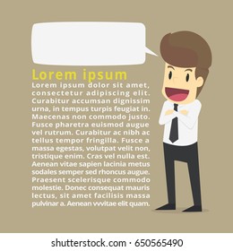 businessman talks presented his idea.VECTOR