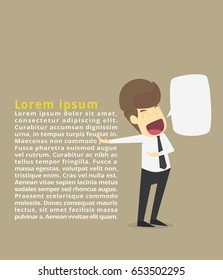 businessman talks presented his idea.VECTOR