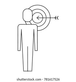 businessman with targert arrow solution marketing