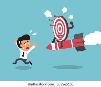 Businessman and target