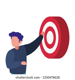 businessman target startup