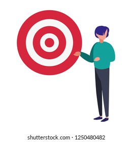 businessman target startup